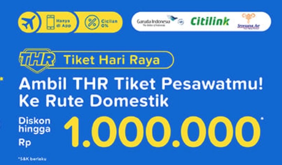  Promo Tiket com Kode Promo Diskon Rp600rb September 2019 